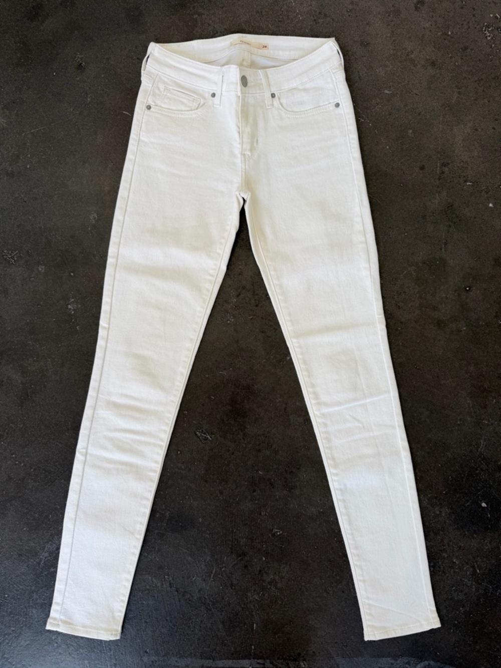 Levi’s Women’s 711 White Skinny Jeans - Size 24 L 30